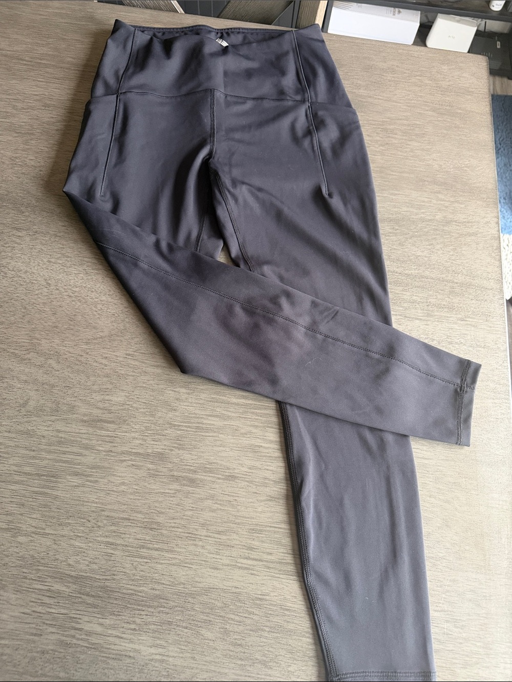 RBX Black Stretch Active Leggings with White Logo Print